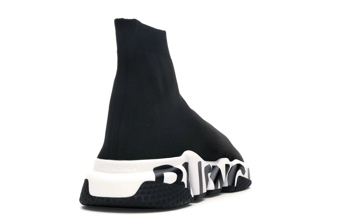 Vue 30 de Balenciaga Speed Graffiti Trainers Black White