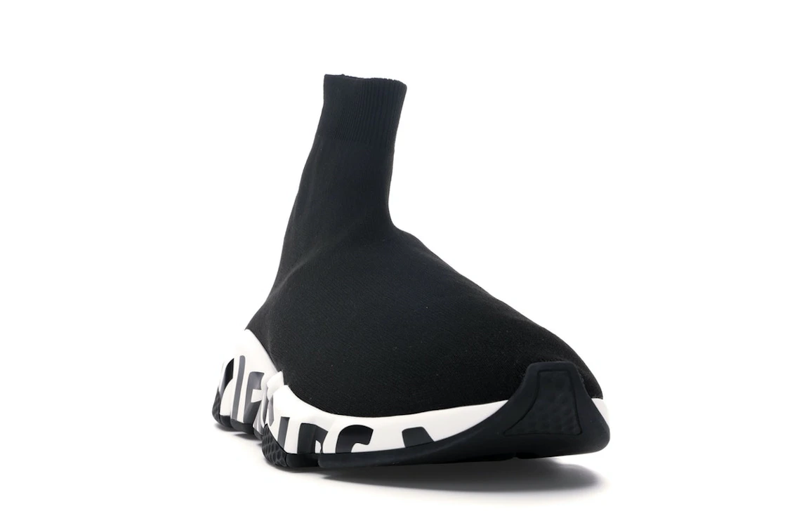 Vue 8 de Balenciaga Speed Graffiti Trainers Black White