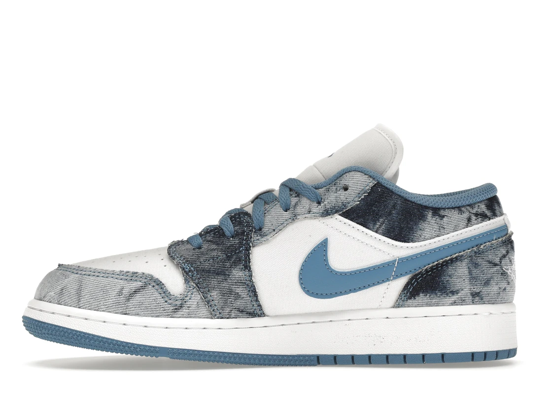 Vue 19 de Jordan 1 Low Washed Denim (GS)