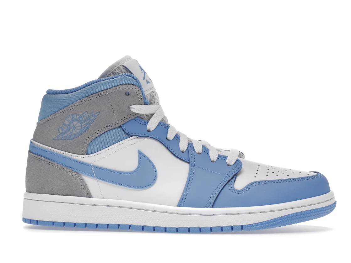 Vue 2 de Jordan 1 Mid University Blue Grey