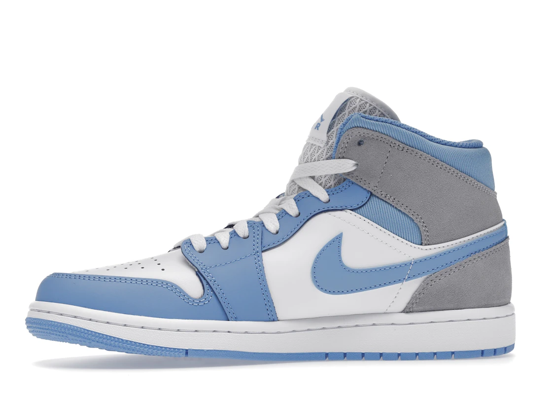 Vue 18 de Jordan 1 Mid University Blue Grey