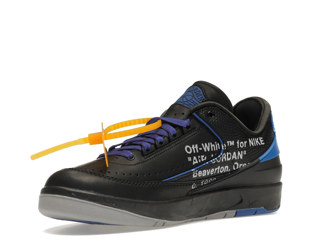 Vue 15 de Jordan 2 Retro Low SP Off-White Black Blue