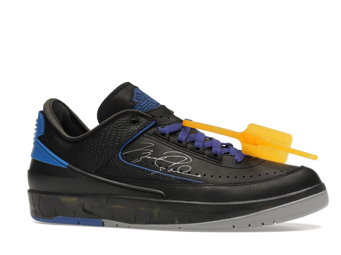 Vue 3 de Jordan 2 Retro Low SP Off-White Black Blue