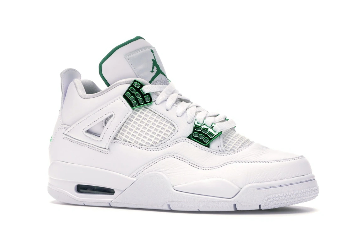 Vue 3 de Jordan 4 Retro Metallic Green