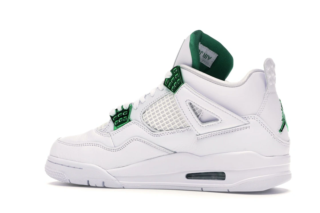 Vue 21 de Jordan 4 Retro Metallic Green
