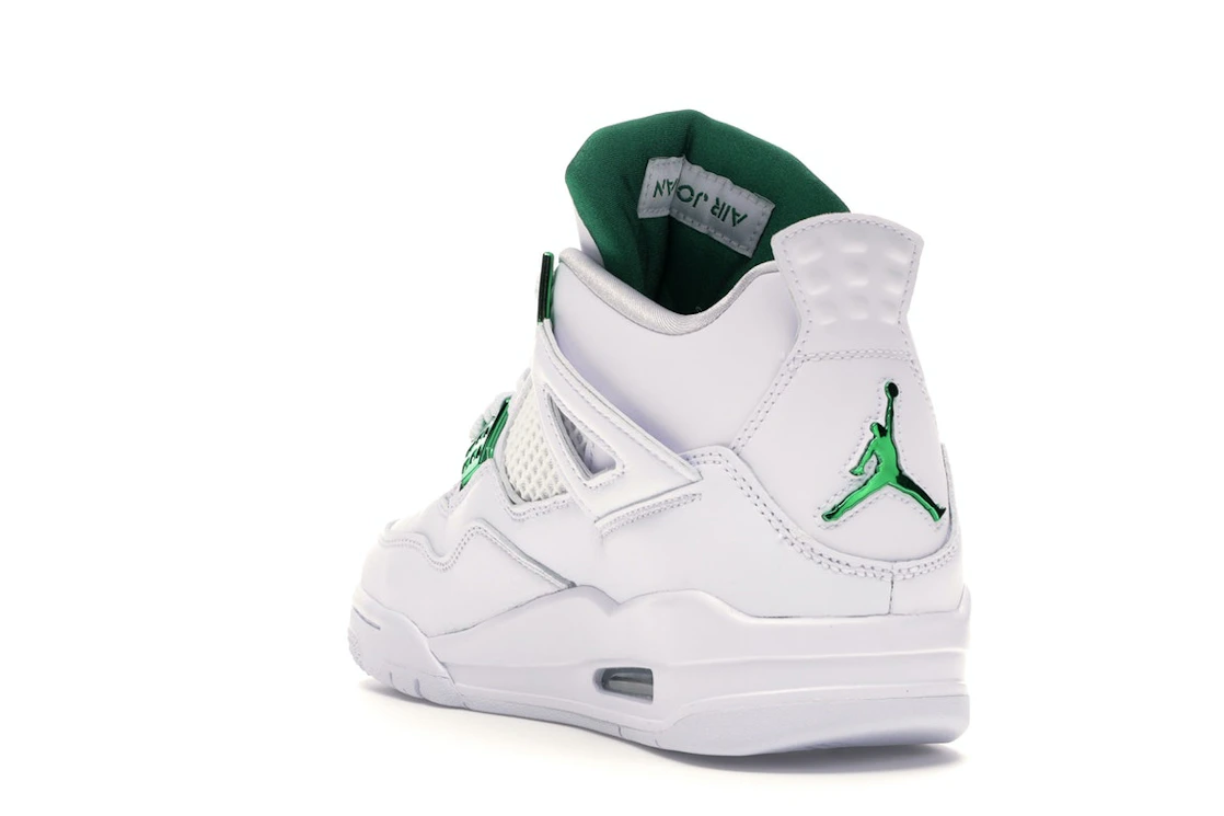 Vue 25 de Jordan 4 Retro Metallic Green
