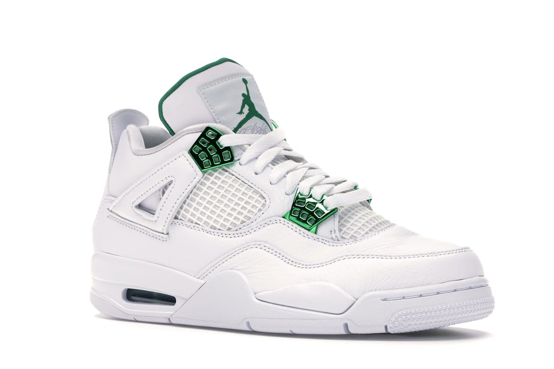 Vue 4 de Jordan 4 Retro Metallic Green