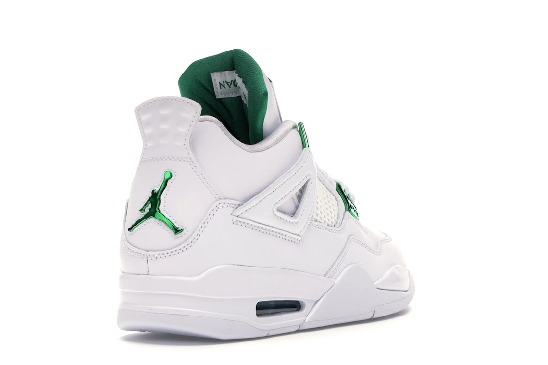 Vue 31 de Jordan 4 Retro Metallic Green