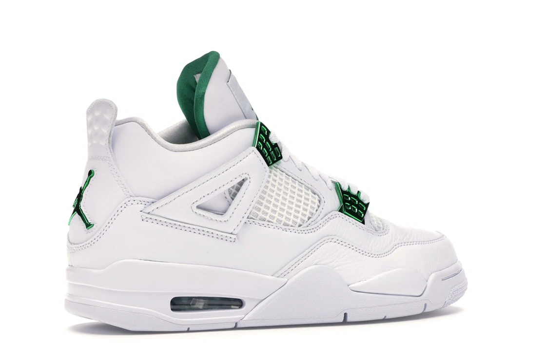 Vue 34 de Jordan 4 Retro Metallic Green