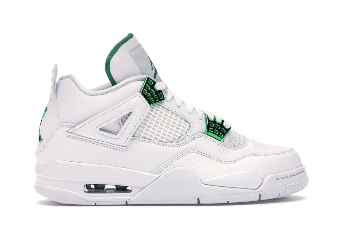 Vue 36 de Jordan 4 Retro Metallic Green
