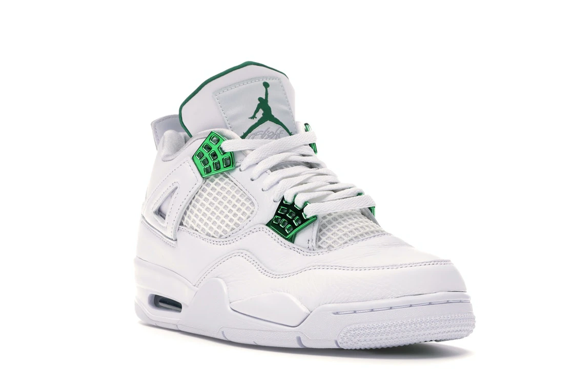 Vue 6 de Jordan 4 Retro Metallic Green