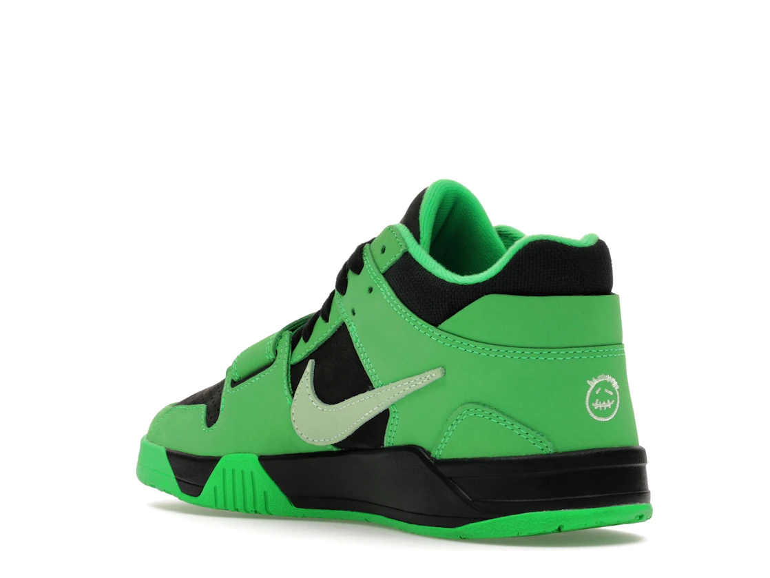 Vue 24 de Jordan CJ1 T-Rexx Travis Scott Green Spark