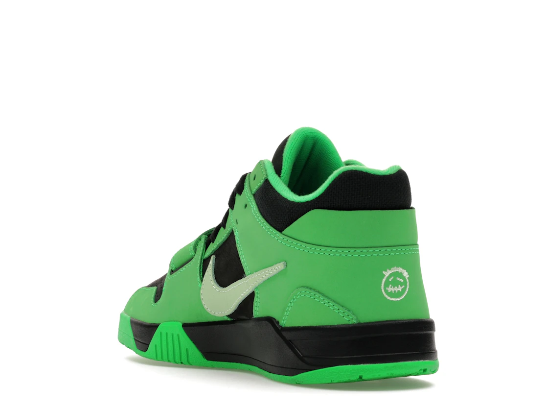 Vue 25 de Jordan CJ1 T-Rexx Travis Scott Green Spark