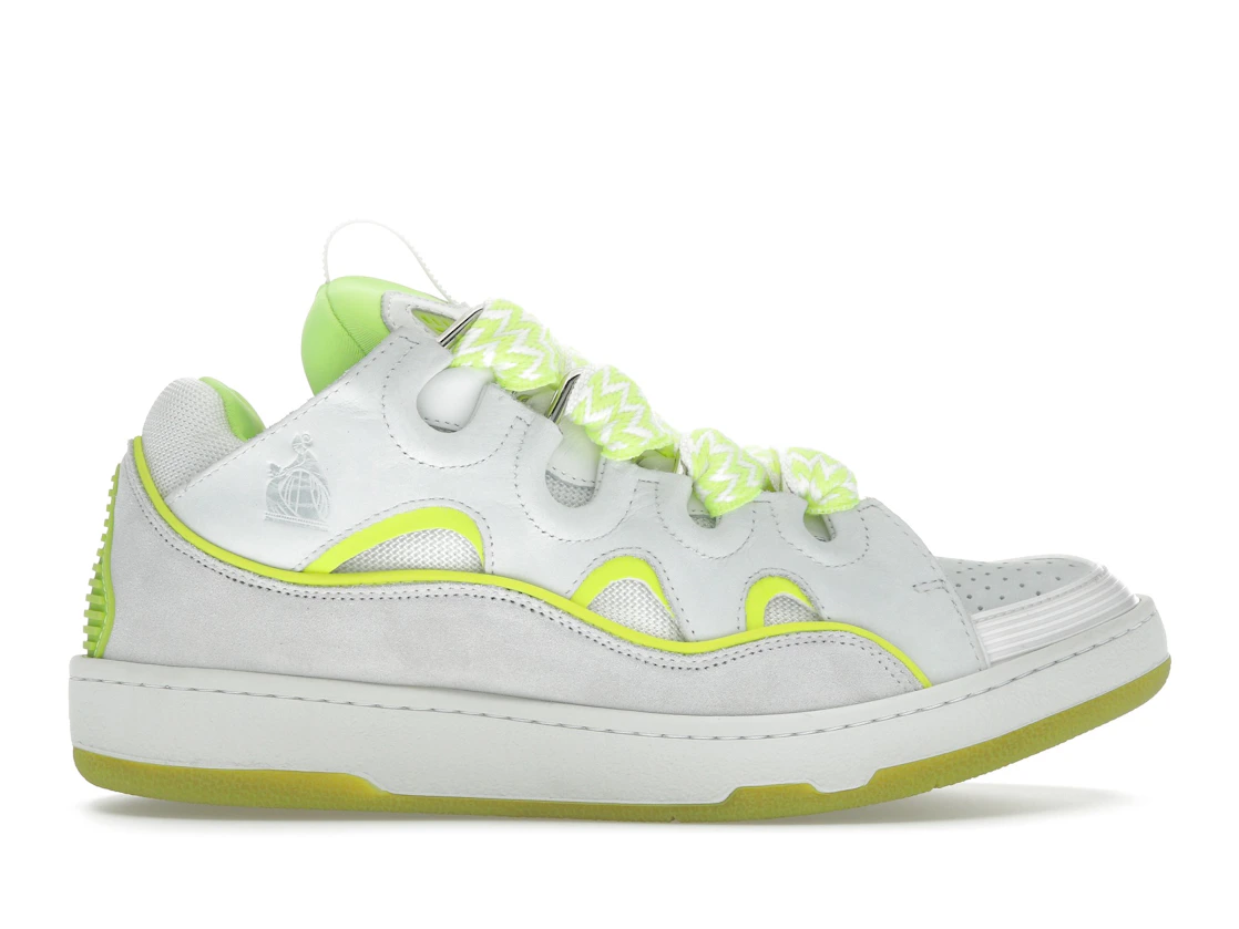 Vue 1 de Lanvin Curb Sneaker White Fluo Yellow