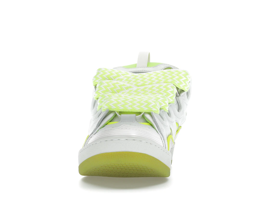 Vue 11 de Lanvin Curb Sneaker White Fluo Yellow
