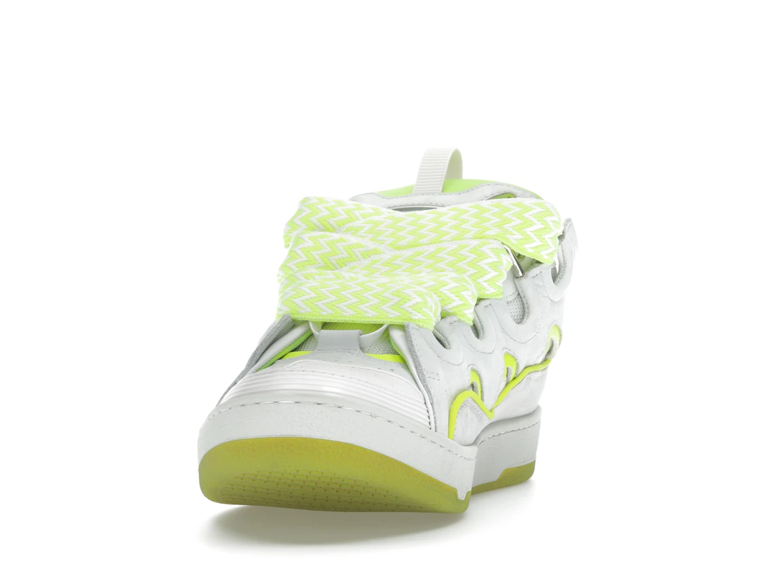 Vue 12 de Lanvin Curb Sneaker White Fluo Yellow