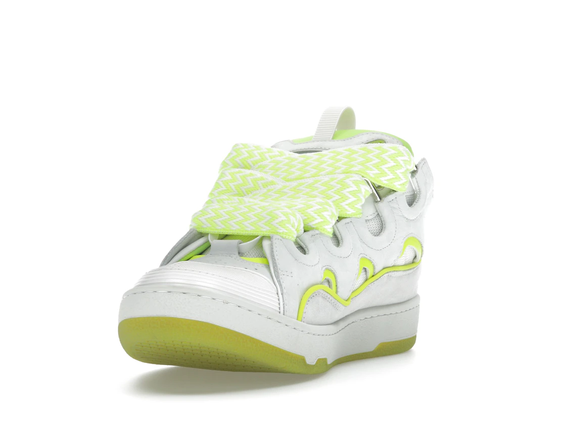 Vue 13 de Lanvin Curb Sneaker White Fluo Yellow