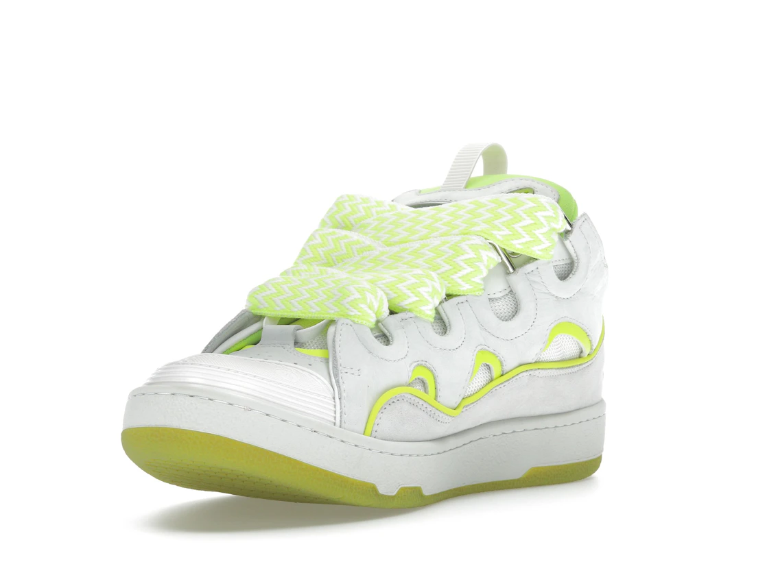 Vue 14 de Lanvin Curb Sneaker White Fluo Yellow