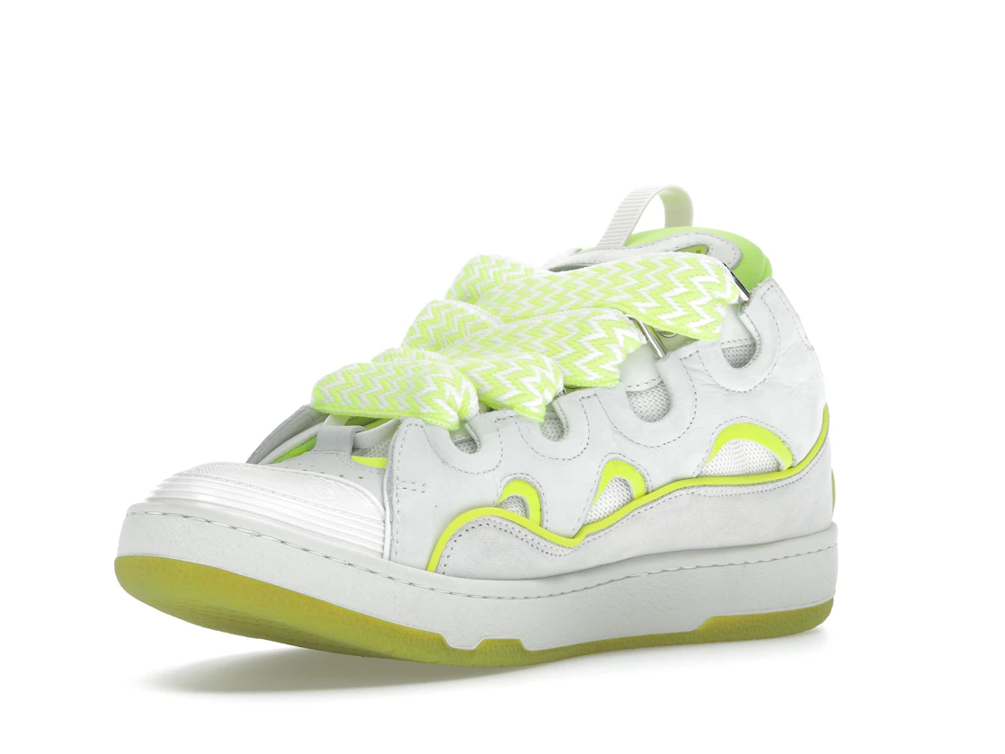 Vue 15 de Lanvin Curb Sneaker White Fluo Yellow