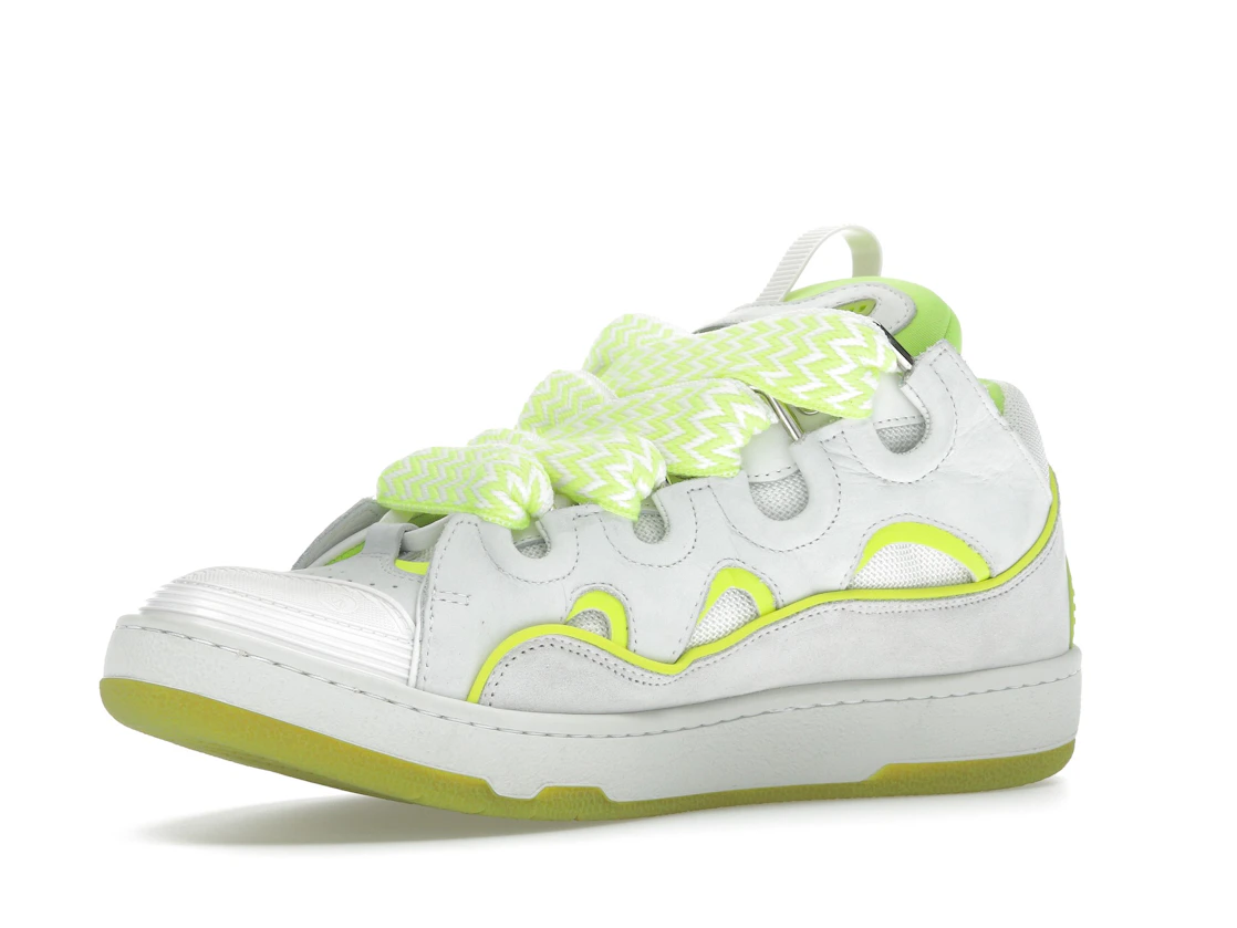 Vue 16 de Lanvin Curb Sneaker White Fluo Yellow