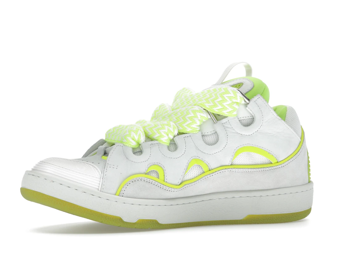 Vue 17 de Lanvin Curb Sneaker White Fluo Yellow