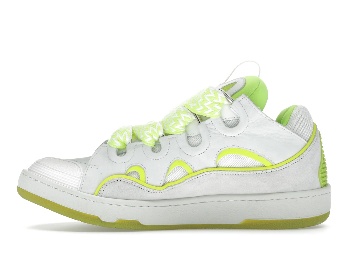 Vue 19 de Lanvin Curb Sneaker White Fluo Yellow