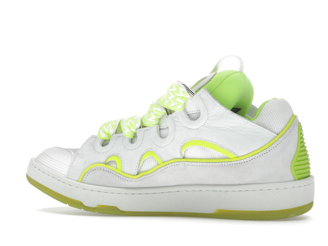 Vue 21 de Lanvin Curb Sneaker White Fluo Yellow