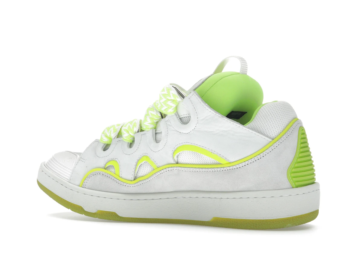 Vue 22 de Lanvin Curb Sneaker White Fluo Yellow