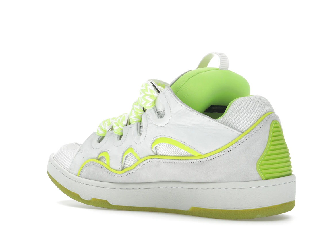 Vue 23 de Lanvin Curb Sneaker White Fluo Yellow