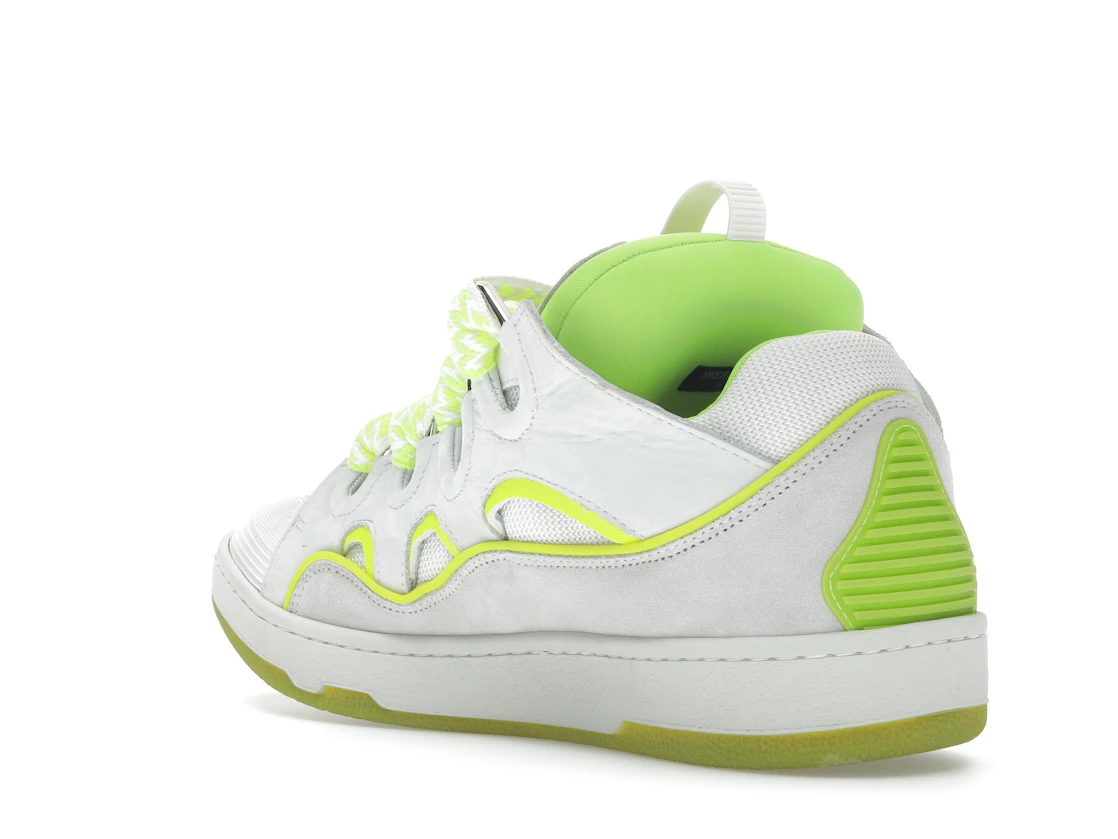 Vue 24 de Lanvin Curb Sneaker White Fluo Yellow