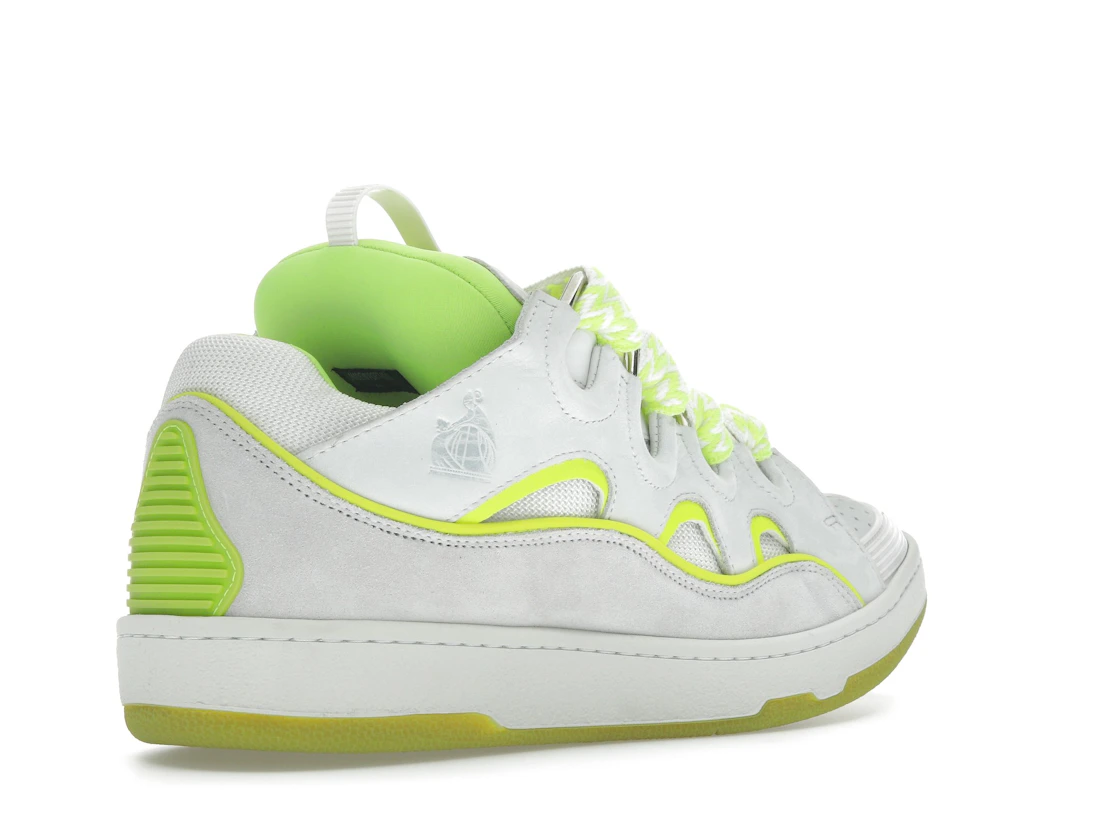 Vue 33 de Lanvin Curb Sneaker White Fluo Yellow