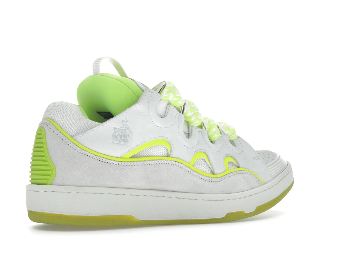 Vue 34 de Lanvin Curb Sneaker White Fluo Yellow