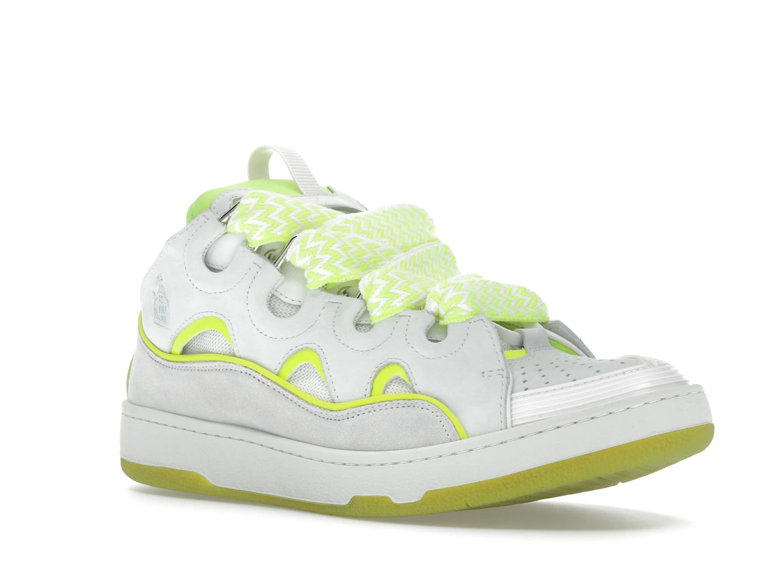 Vue 5 de Lanvin Curb Sneaker White Fluo Yellow