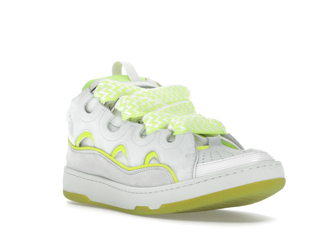 Vue 6 de Lanvin Curb Sneaker White Fluo Yellow