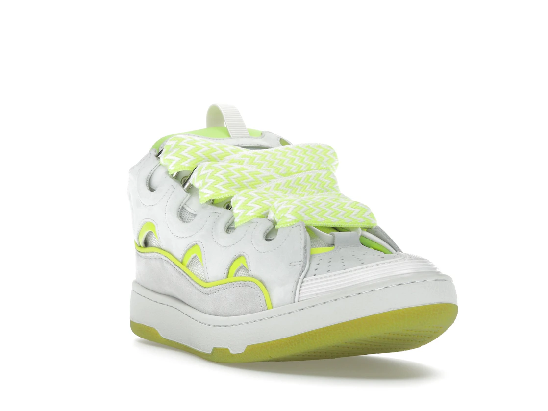 Vue 7 de Lanvin Curb Sneaker White Fluo Yellow