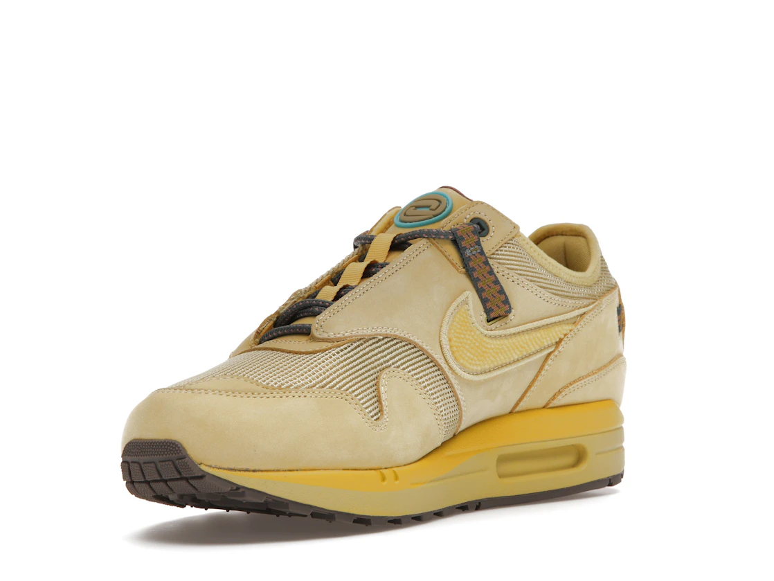 Vue 14 de Nike Air Max 1 Travis Scott Cactus Jack Saturn Gold