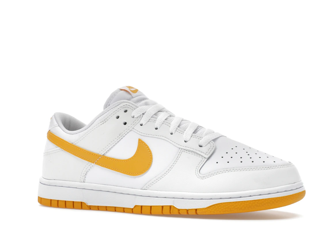 Vue 4 de Nike Dunk Low White University Gold
