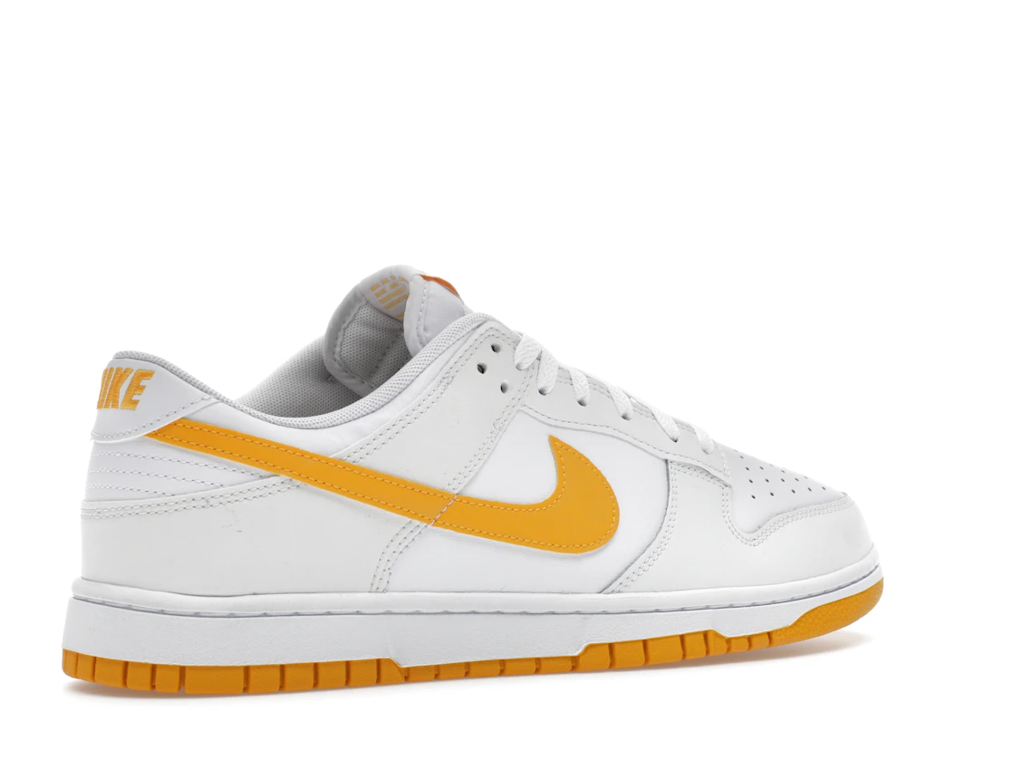 Vue 34 de Nike Dunk Low White University Gold