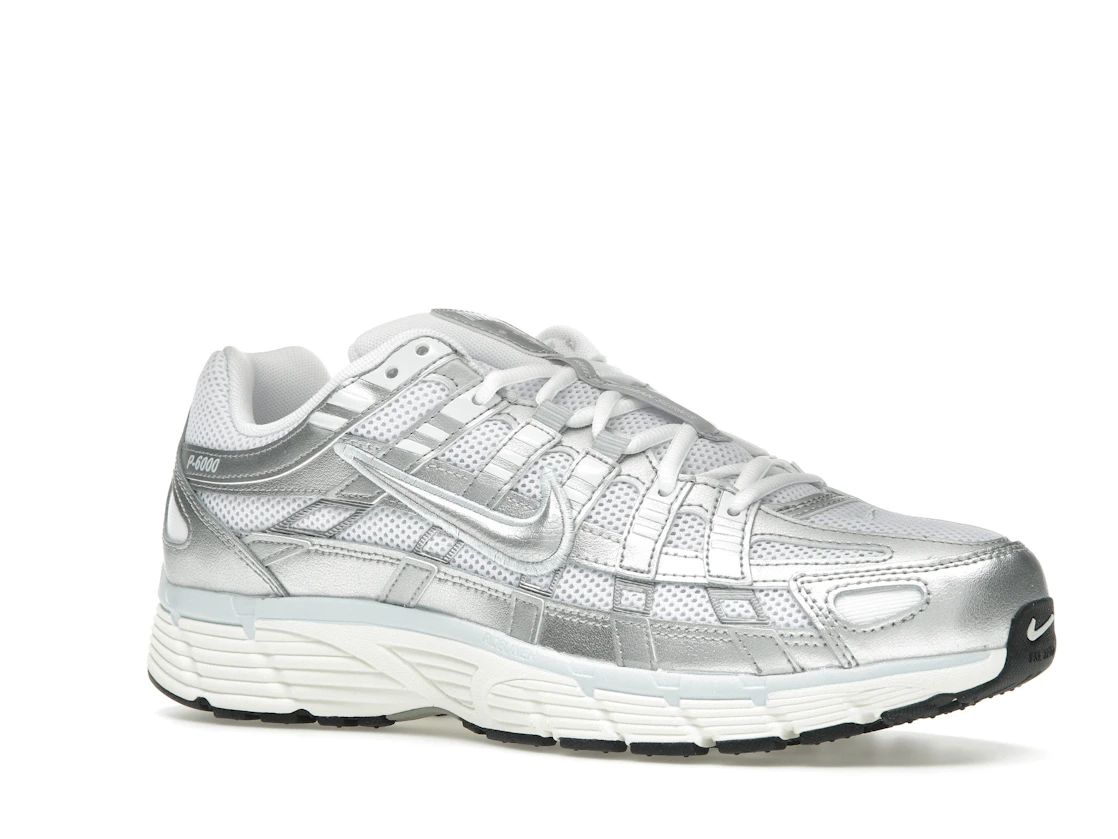 Vue 4 de Nike P-6000 White Blue Tint Sail Metallic Silver 