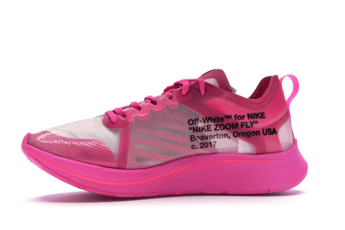 Vue 18 de Nike Zoom Fly Off-White Pink